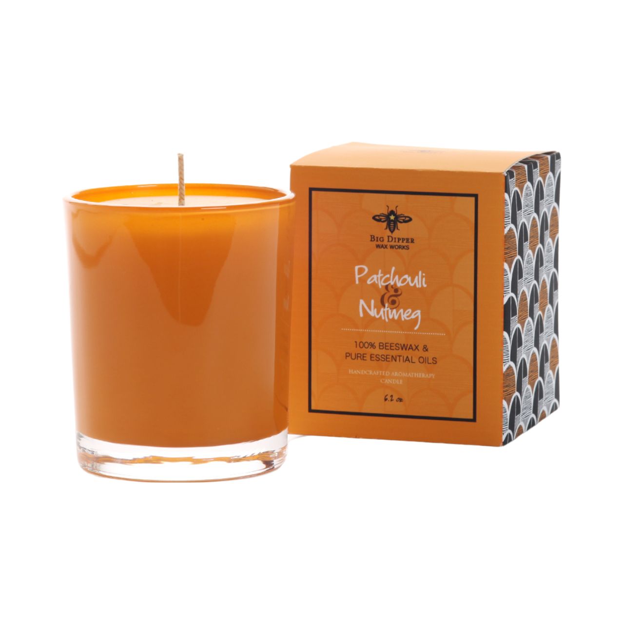 Big Dipper Wax Works Illuminate Collection Glasses featuring jewel-tone painted glass candles in three nature-inspired scents.