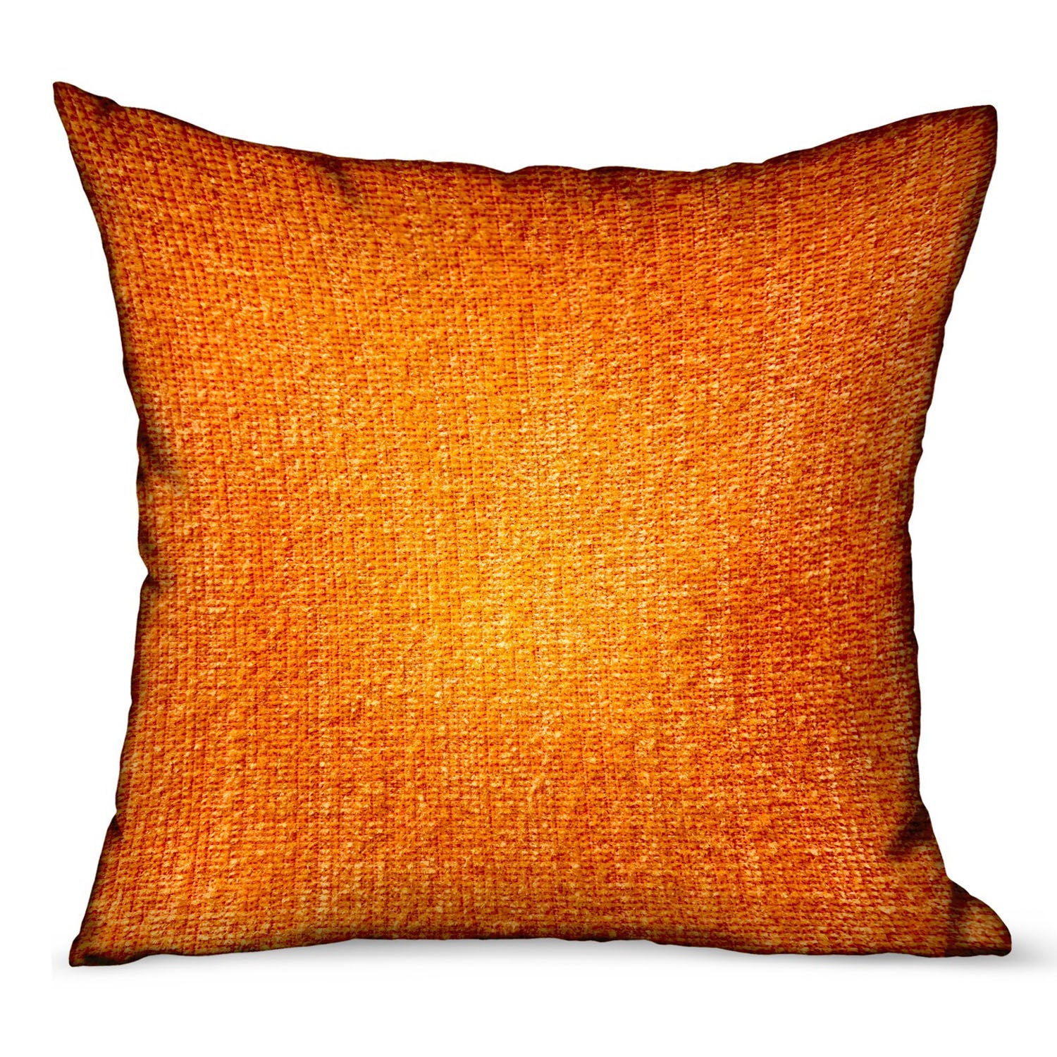 Bittersweet Ember Orange Solid Luxury Throw Pillow, showcasing vibrant orange color and durable Sunbrella fabric, perfect for indoor and outdoor use.