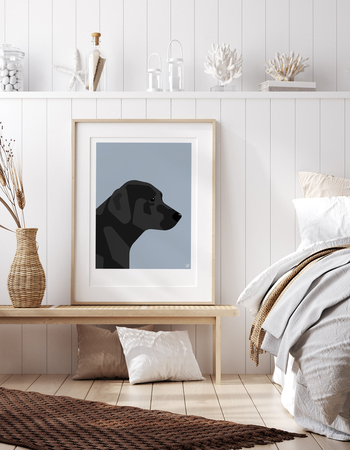 A friendly Black Labrador named Larry, eager to play and hang out with you.