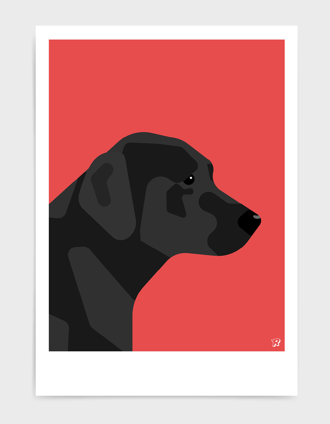 A friendly Black Labrador named Larry, eager to play and hang out with you.