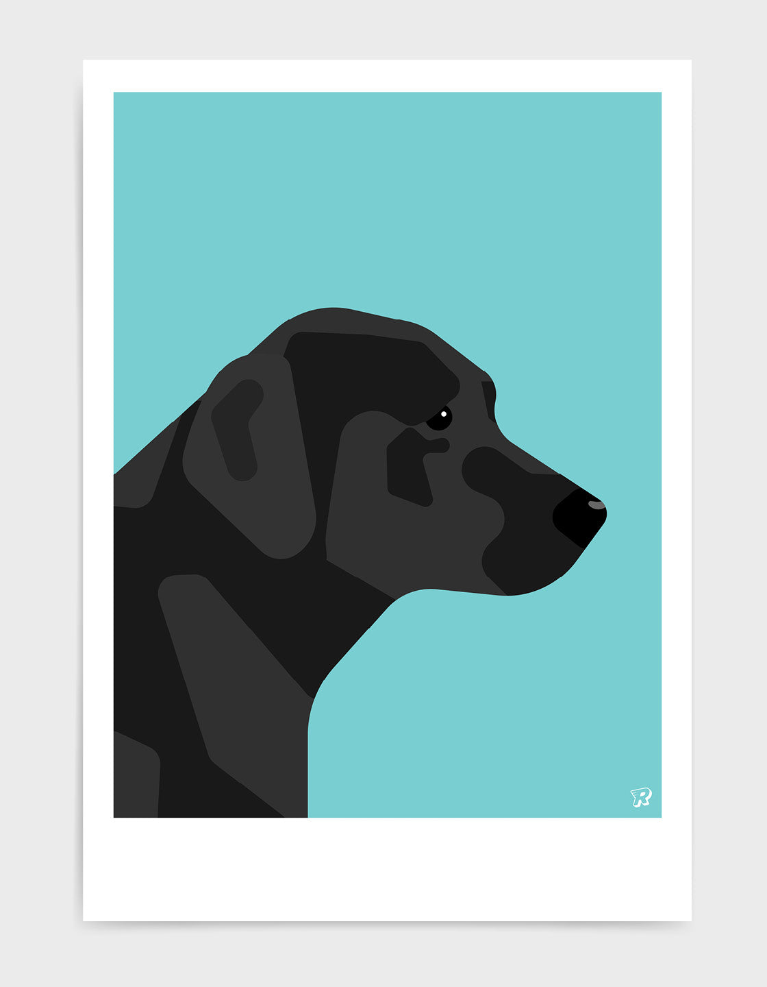 A friendly Black Labrador named Larry, eager to play and hang out with you.