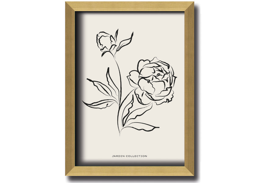 A beautifully framed print of vibrant flowers in full bloom, showcasing multiple frame colour options.