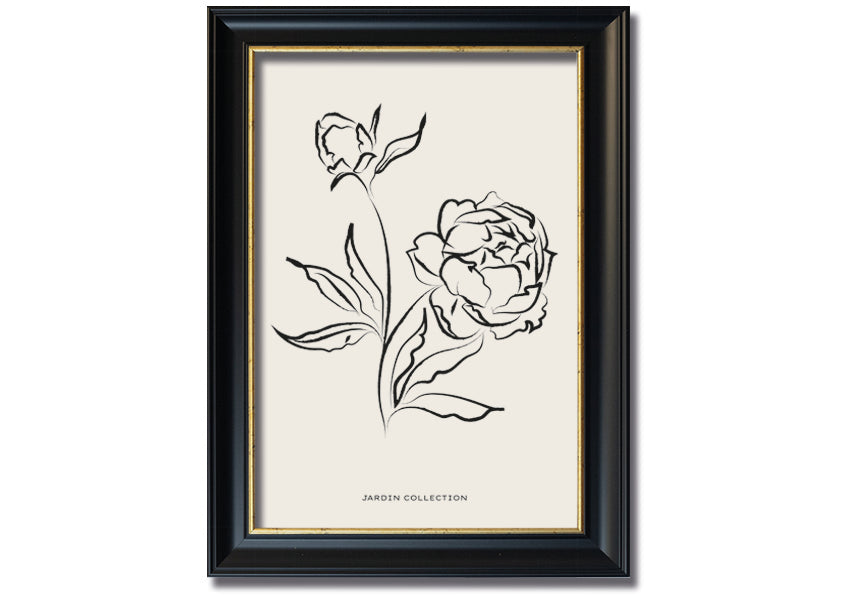 A beautifully framed print of vibrant flowers in full bloom, showcasing multiple frame colour options.