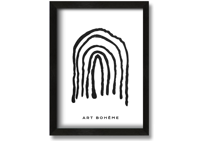 A colorful Bohemian Rainbow framed print showcasing vibrant hues in a stylish frame, ready to hang.