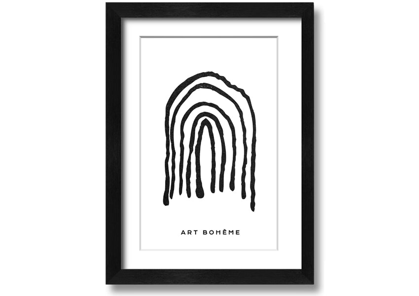 A colorful Bohemian Rainbow framed print showcasing vibrant hues in a stylish frame, ready to hang.