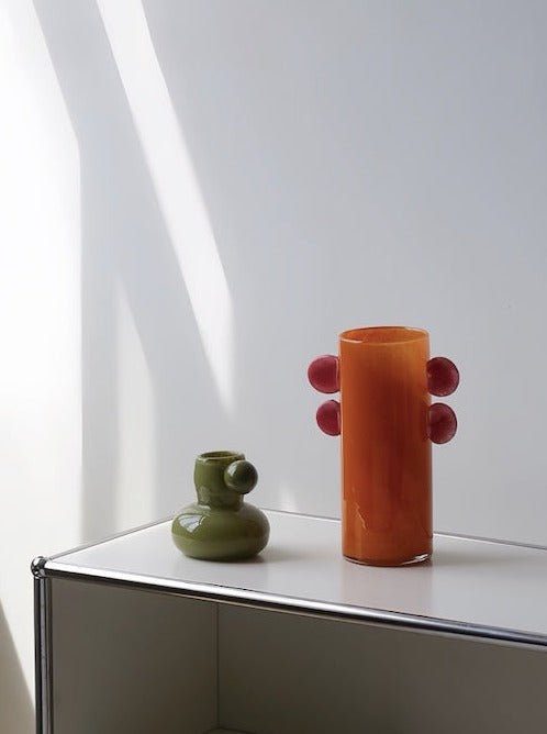 Bonbon Mini Decorative Jar in vibrant dopamine colors, featuring a cute soft shape, perfect for home decor and versatile use.