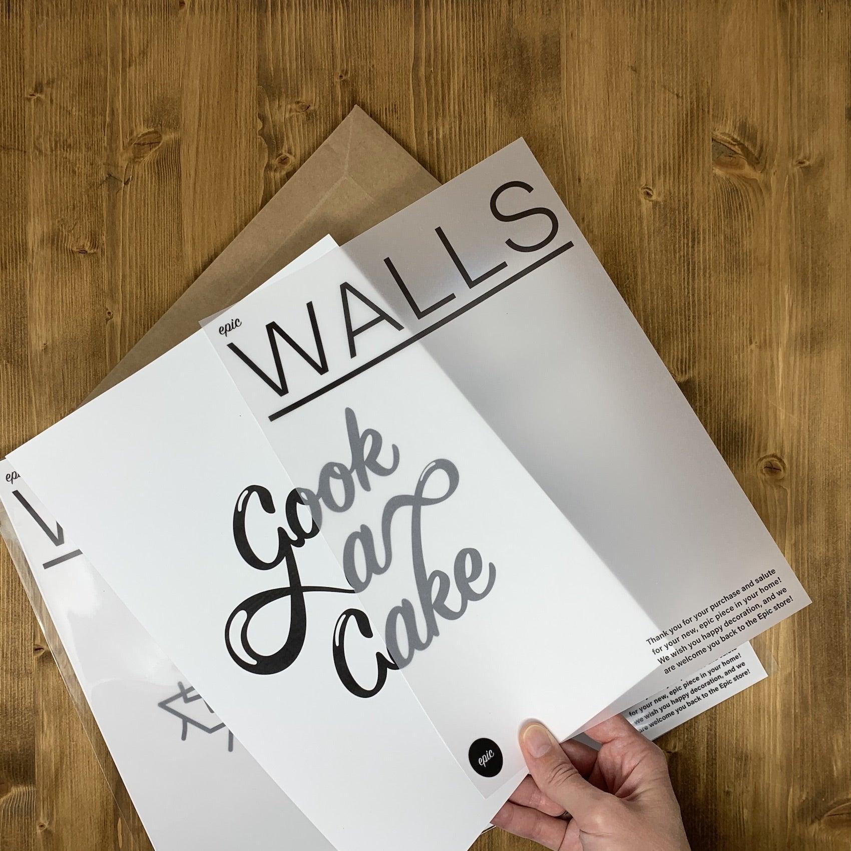 Bread and Butter wall print featuring a creative design, perfect for kitchen decor.