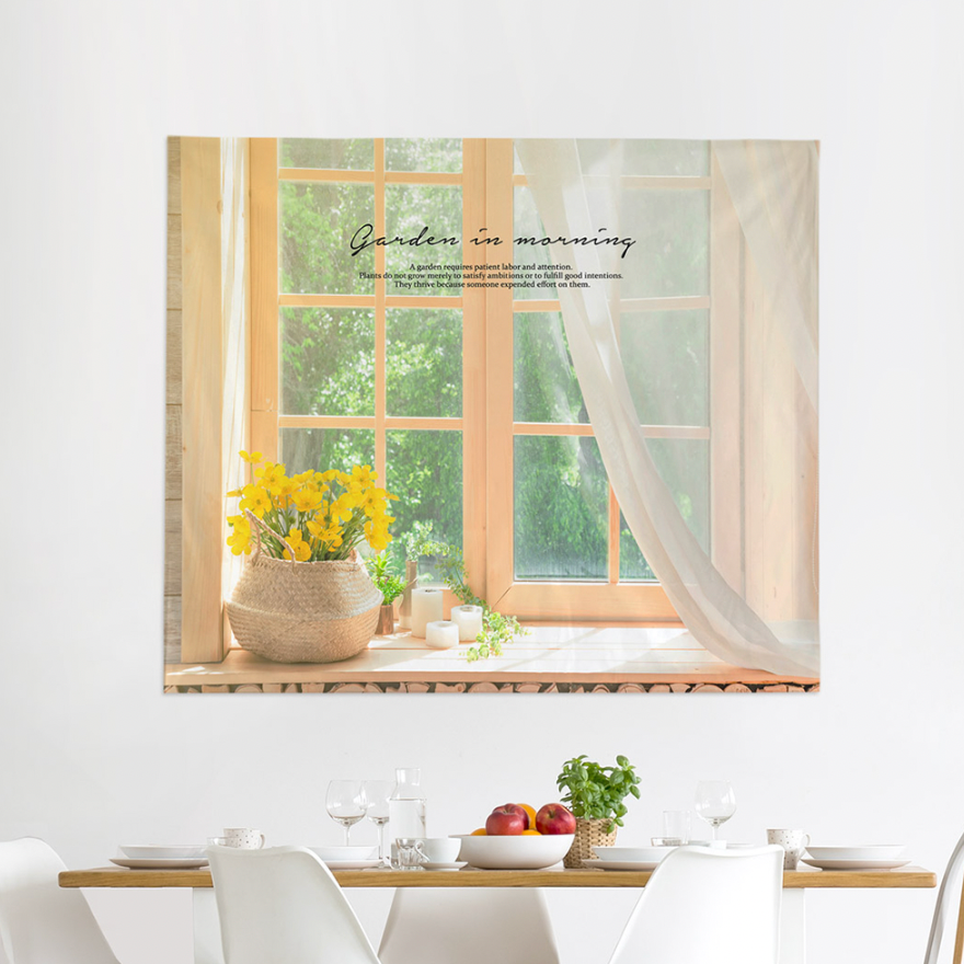 Breeze Garden fabric poster measuring 150cm x 130cm, featuring a unique and modern design, perfect for home decor.