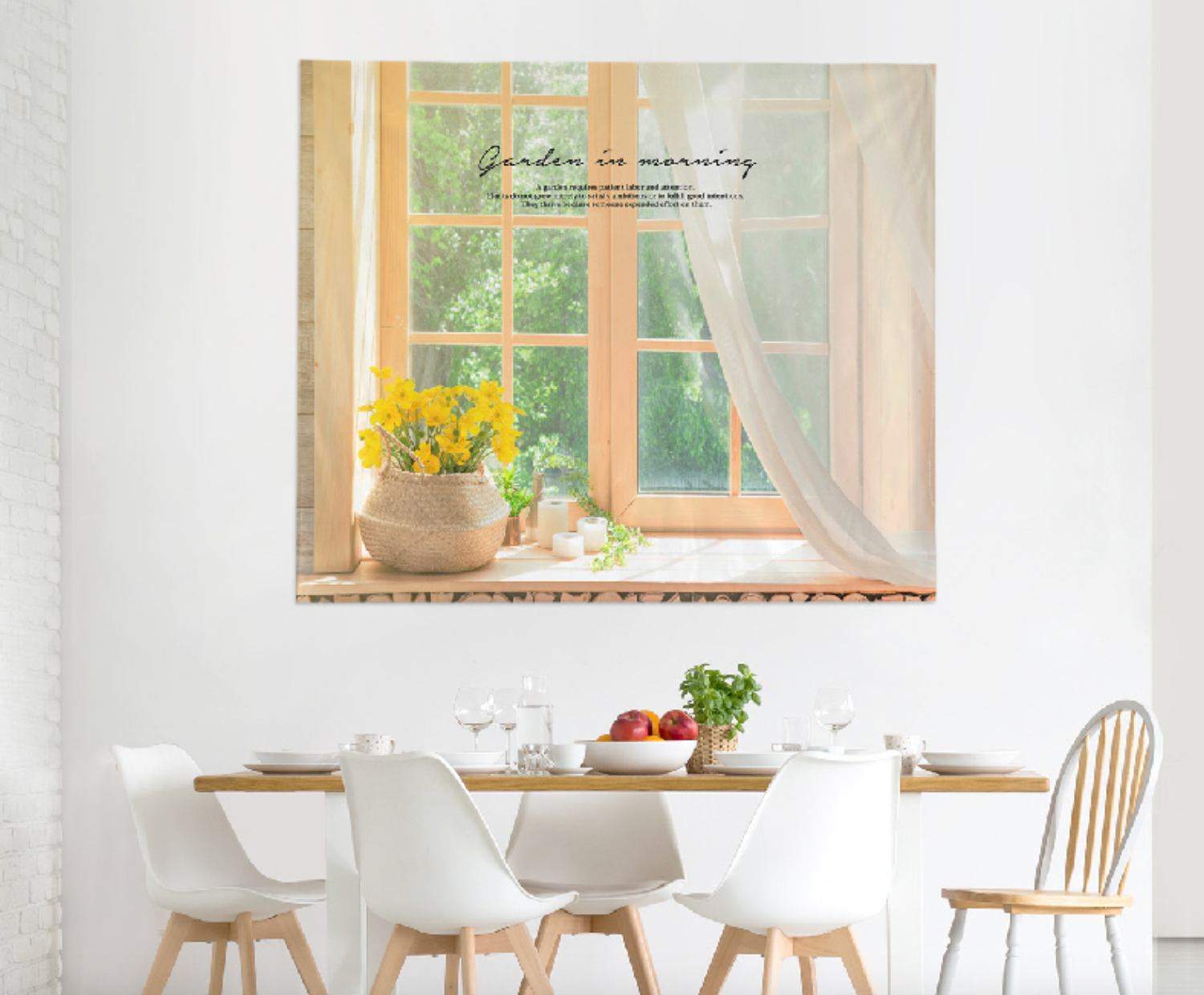 Breeze Garden fabric poster measuring 150cm x 130cm, featuring a unique and modern design, perfect for home decor.