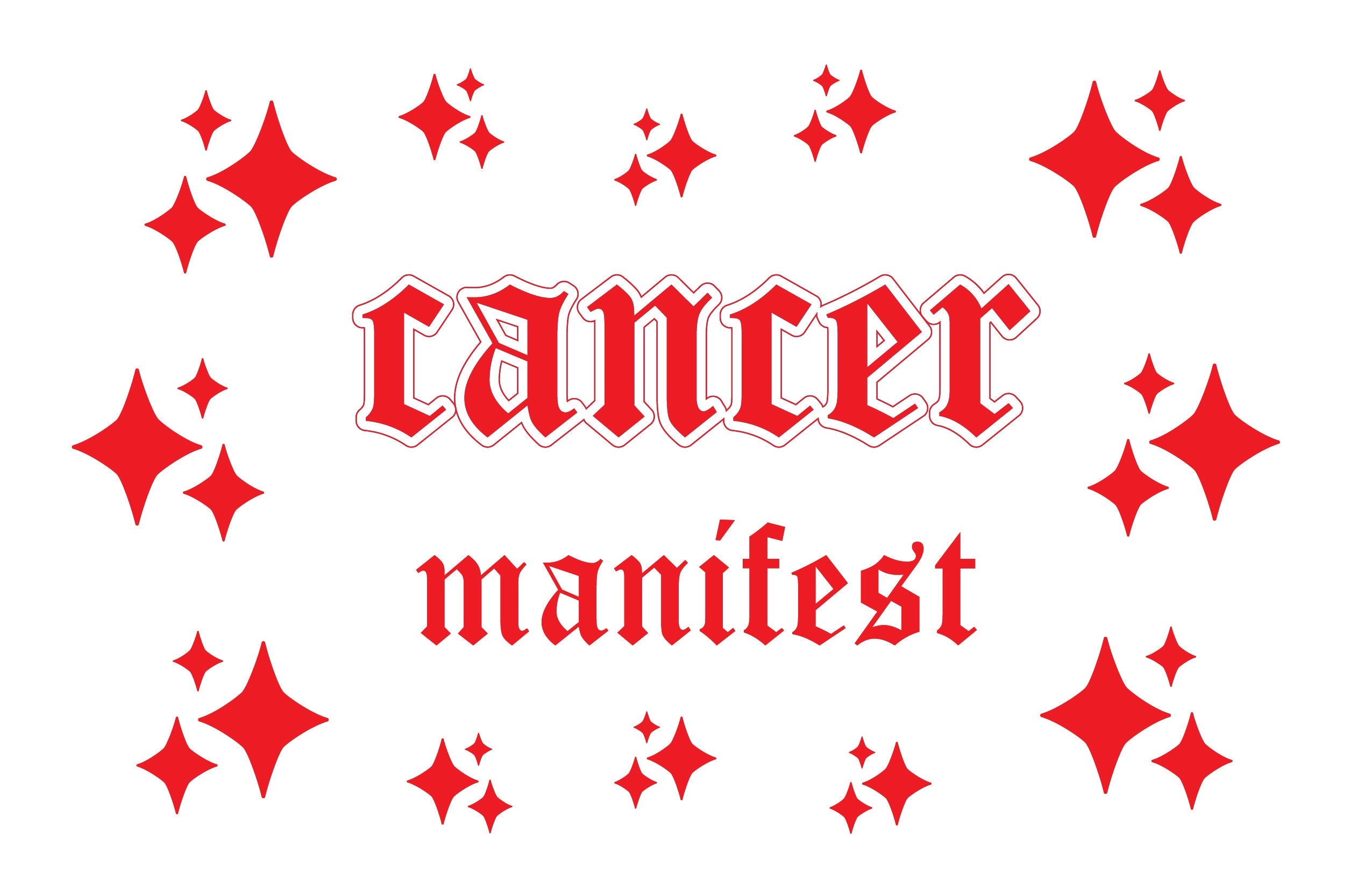 A sheet of Cancer horoscope wall decal stickers featuring 14 unique matte designs, perfect for home decor.