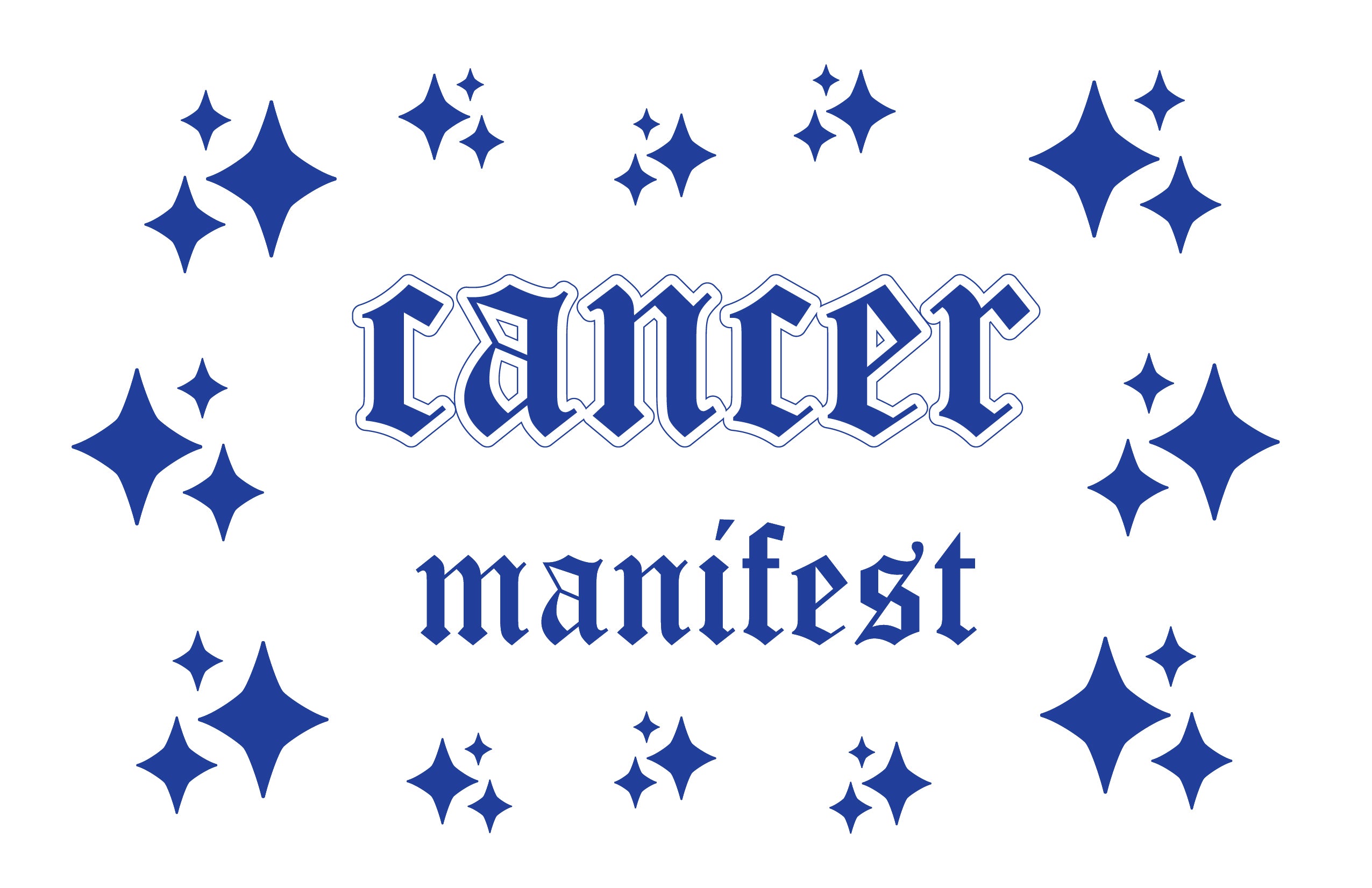A sheet of Cancer horoscope wall decal stickers featuring 14 unique matte designs, perfect for home decor.