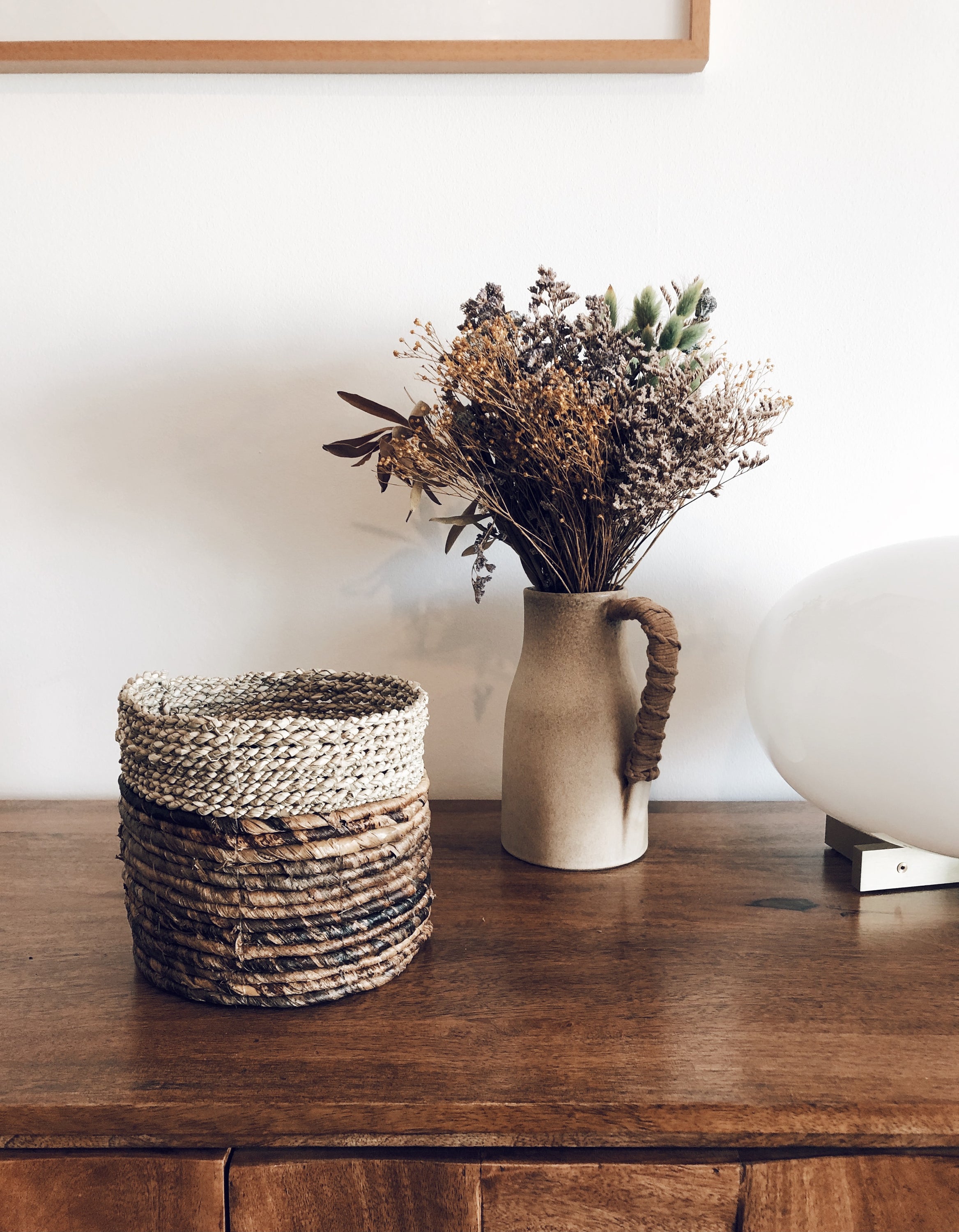 Asmara Basket Natural, artisan-crafted with intricate patterns, perfect for plant pot cover and home decor.