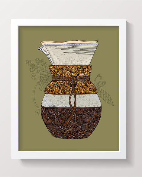 An 8x10 archival art print featuring original pen and ink artwork with vibrant digital coloring, ready to frame.