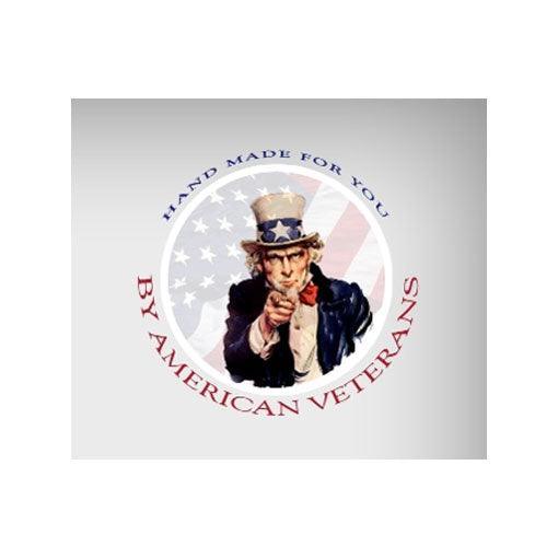 Cherry Flag and Medal Display Case made of premium cherry wood, featuring a clear front and black velvet lining, designed to hold casket-size flags and medals.