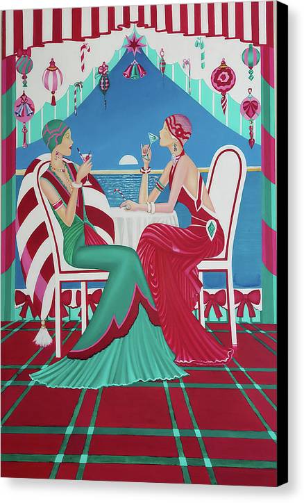 Christmas Cruisin canvas print featuring festive holiday design on premium canvas, stretched on a wooden frame.