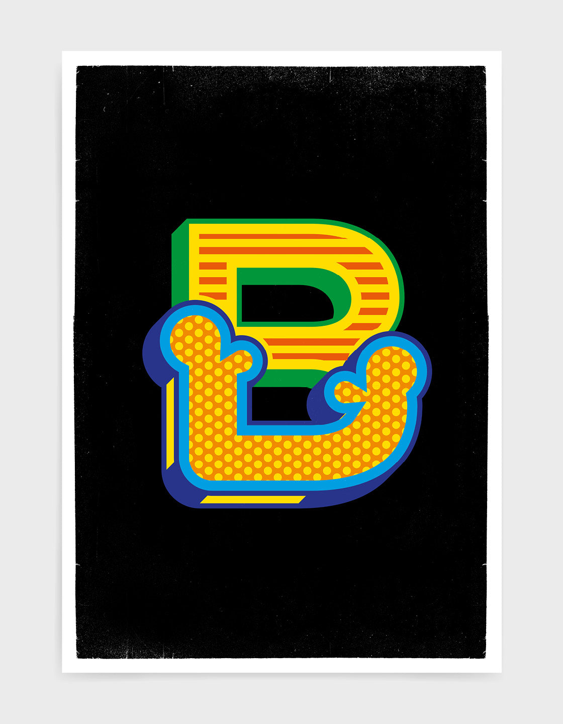 Circus Alphabet art print in black featuring customizable letters inspired by classic circus typography.