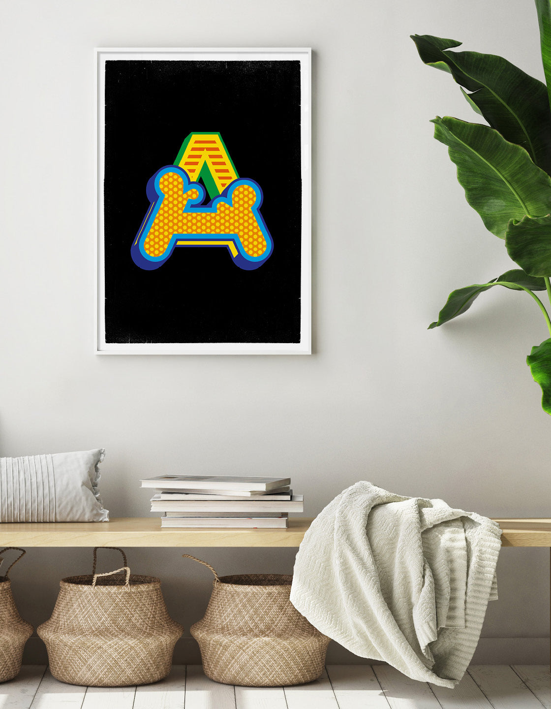 Circus Alphabet art print in black featuring customizable letters inspired by classic circus typography.