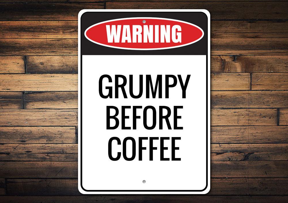 A decorative Coffee Lover Gift Sign made of high-quality aluminum, featuring a stylish design perfect for home decor.