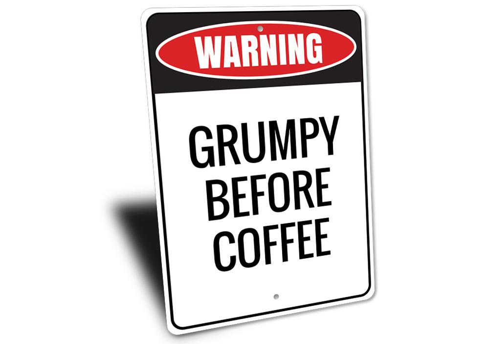 A decorative Coffee Lover Gift Sign made of high-quality aluminum, featuring a stylish design perfect for home decor.