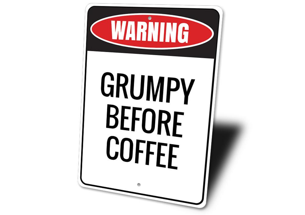 A decorative Coffee Lover Gift Sign made of high-quality aluminum, featuring a stylish design perfect for home decor.