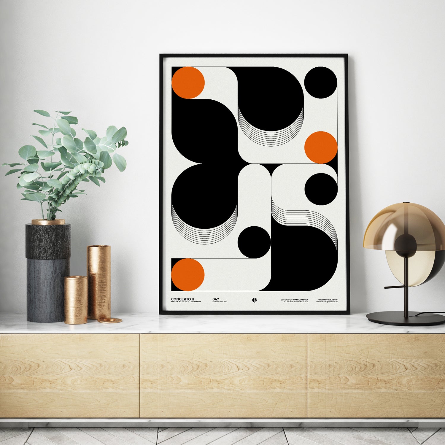 Concerto II poster featuring vibrant colors and artistic design, perfect for home decor.