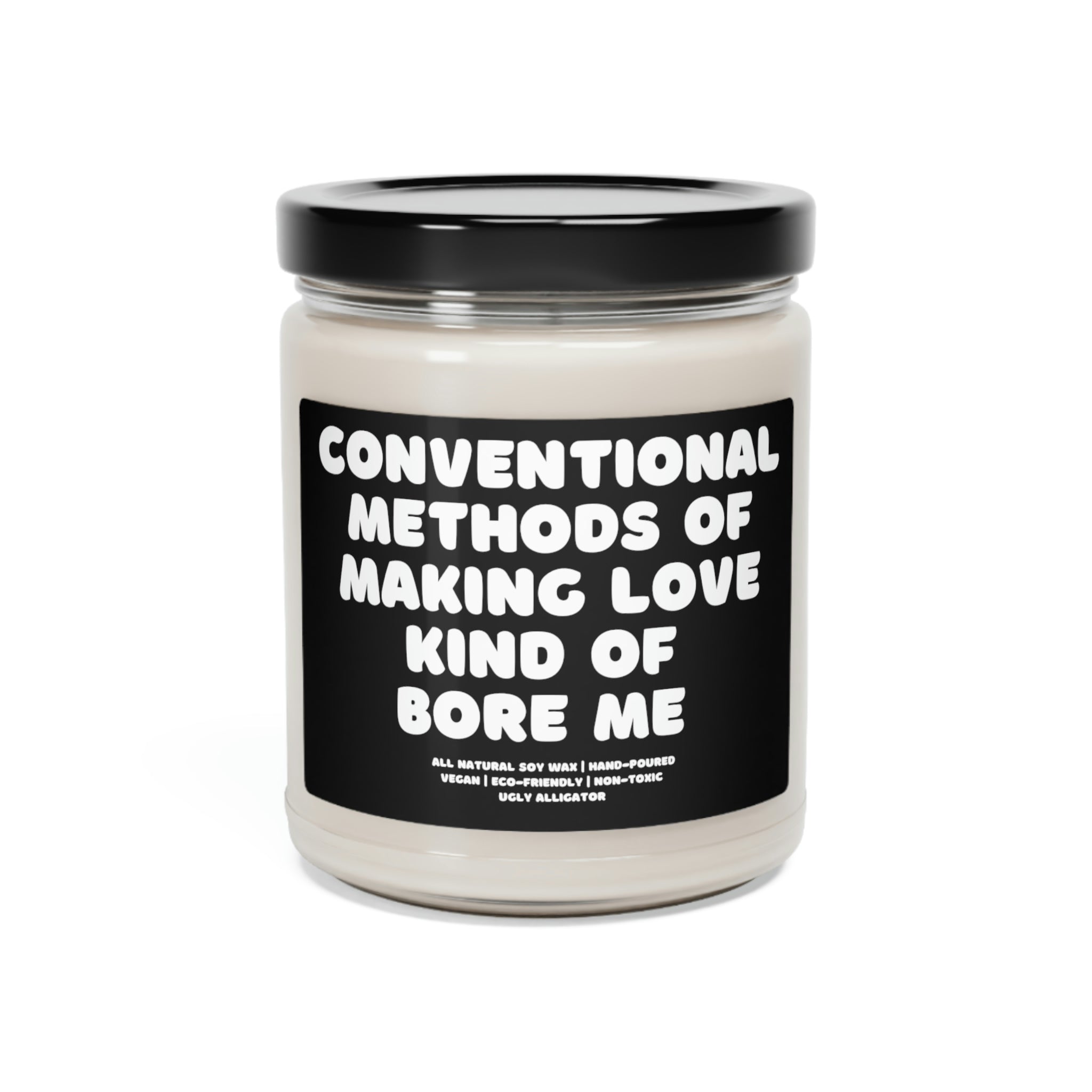 A 9oz soy candle in a stylish glass jar, featuring immersive aromas and a cotton wick, perfect for enhancing any space.