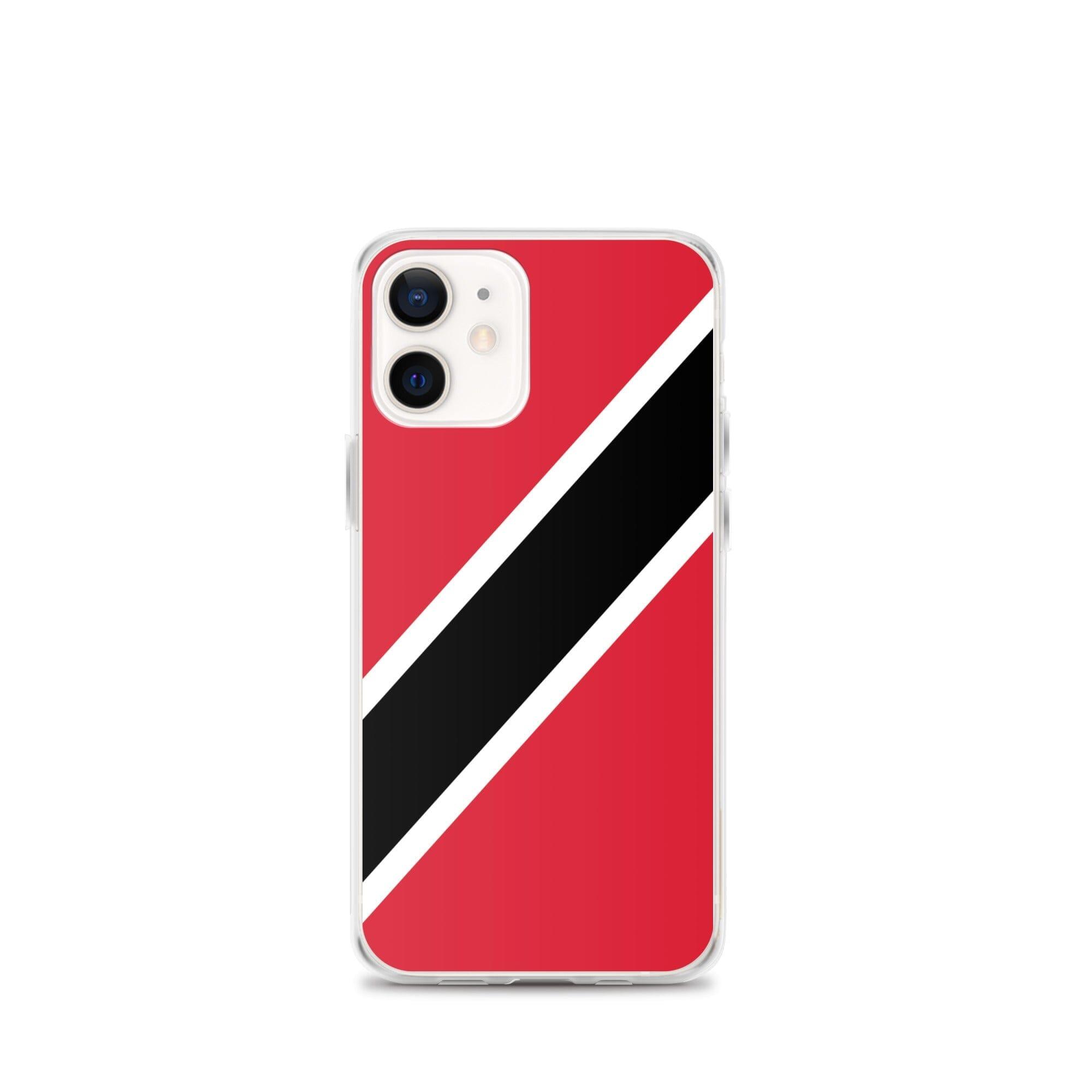 Coque de téléphone avec le drapeau de Trinité-et-Tobago, en plastique transparent et TPU, pour iPhone.