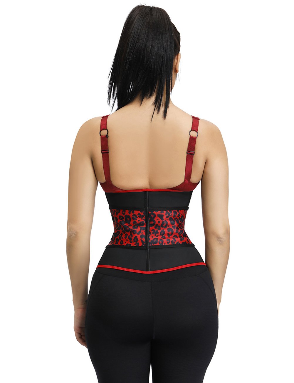 Corsets Latex Waist Cincher in snake print design, showcasing its premium quality and stylish appearance.