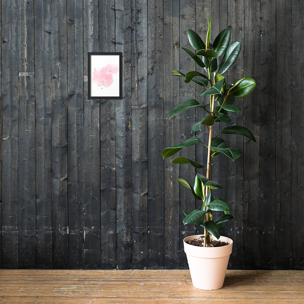 Framed Cotton Candy Dreams poster on matte paper, showcasing vibrant colors and elegant design in a stylish black or oak frame.