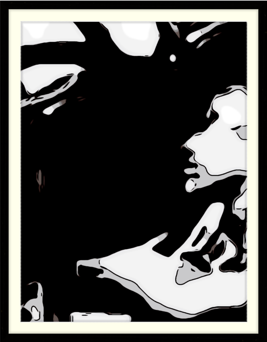 Count The Ways custom architect picture frame in black with acid-free white mat, measuring 29.75" x 23.25".