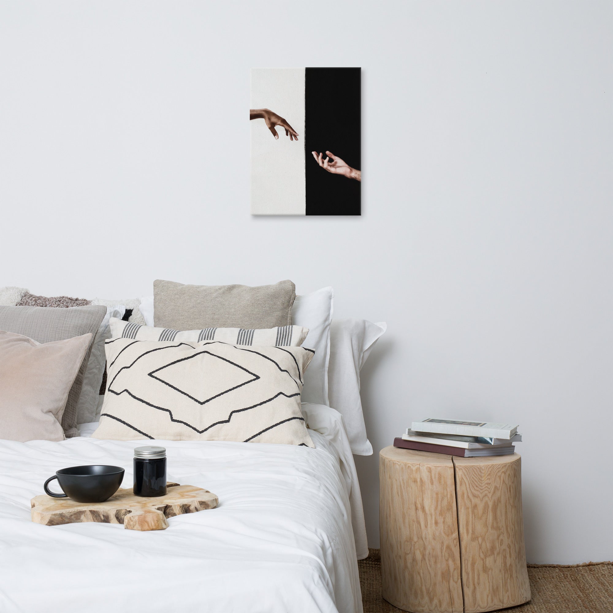 Vibrant Creation Canvas print showcasing vivid colors and a matte finish, hand-stretched over solid wood bars, perfect for home or office decor.