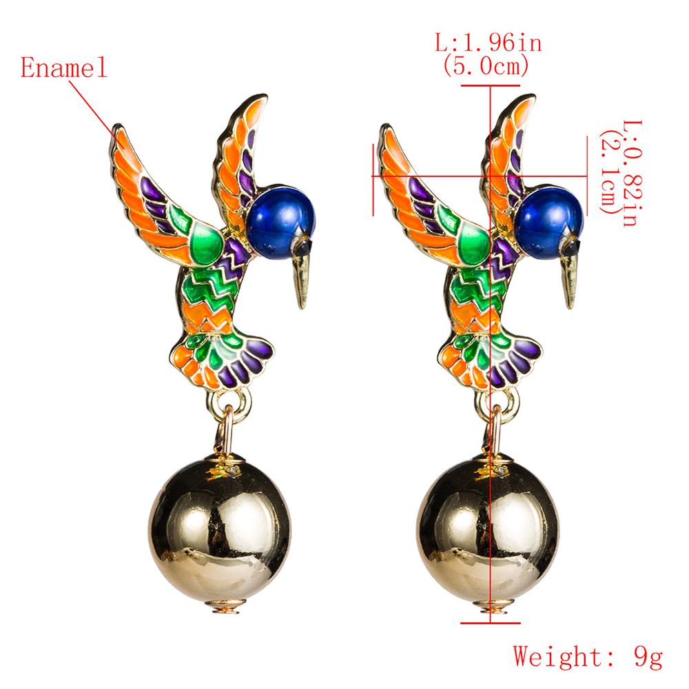 Elegant Crystal Parrot Tassel Earrings featuring a vibrant design and dangle style, perfect for women.