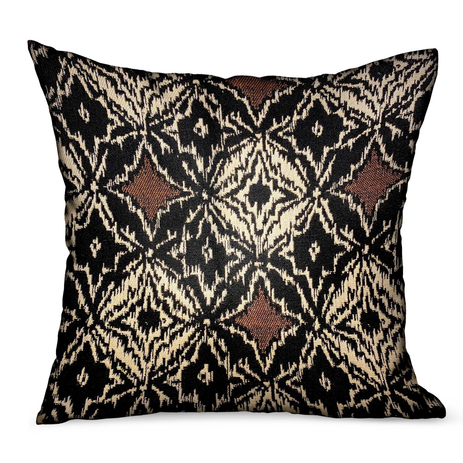 Daliah Ice Black Chevron Luxury Throw Pillow showcasing a bold chevron pattern, made from durable Sunbrella fabric, perfect for indoor and outdoor use.