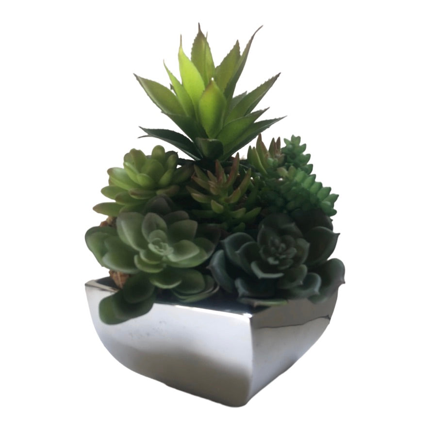 A sleek, minimalist decorative flower vase made from recycled aluminum alloy, showcasing a smooth finish and clean lines, perfect for various plants.