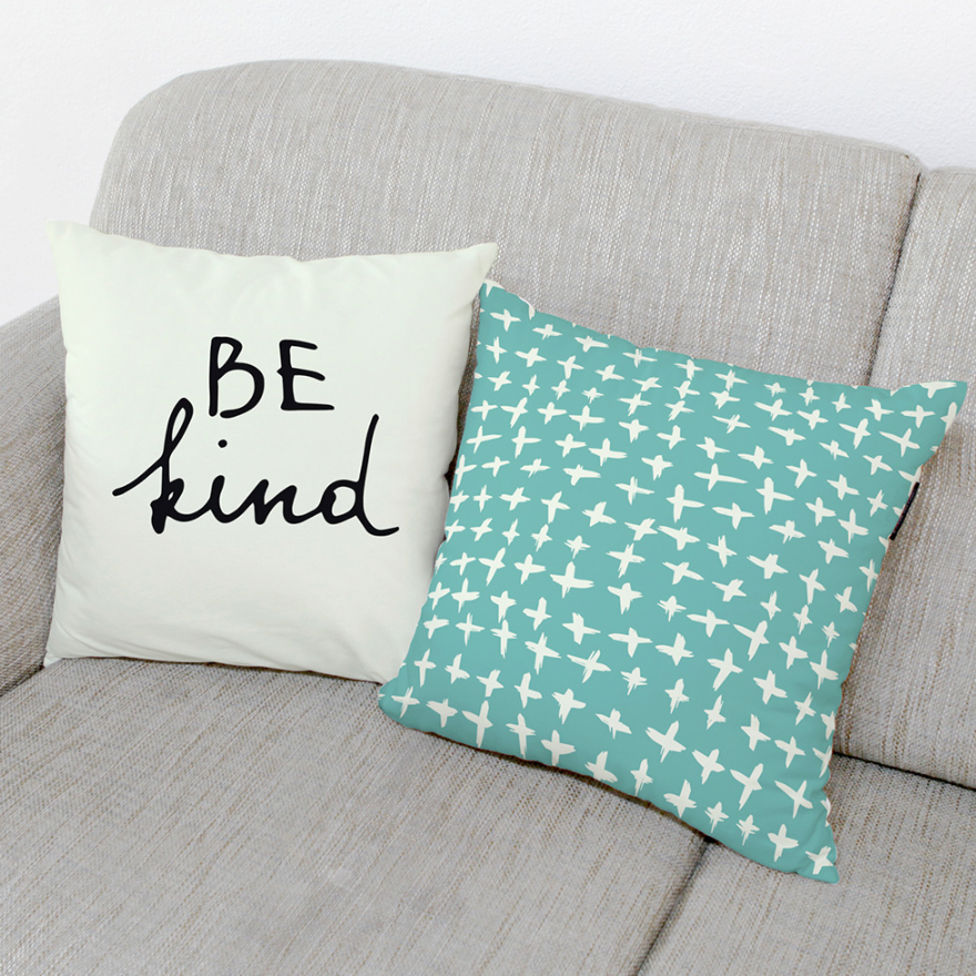 Drawing Pattern_Cross decorative item with double-sided design, showcasing high-quality microfibre fabric.