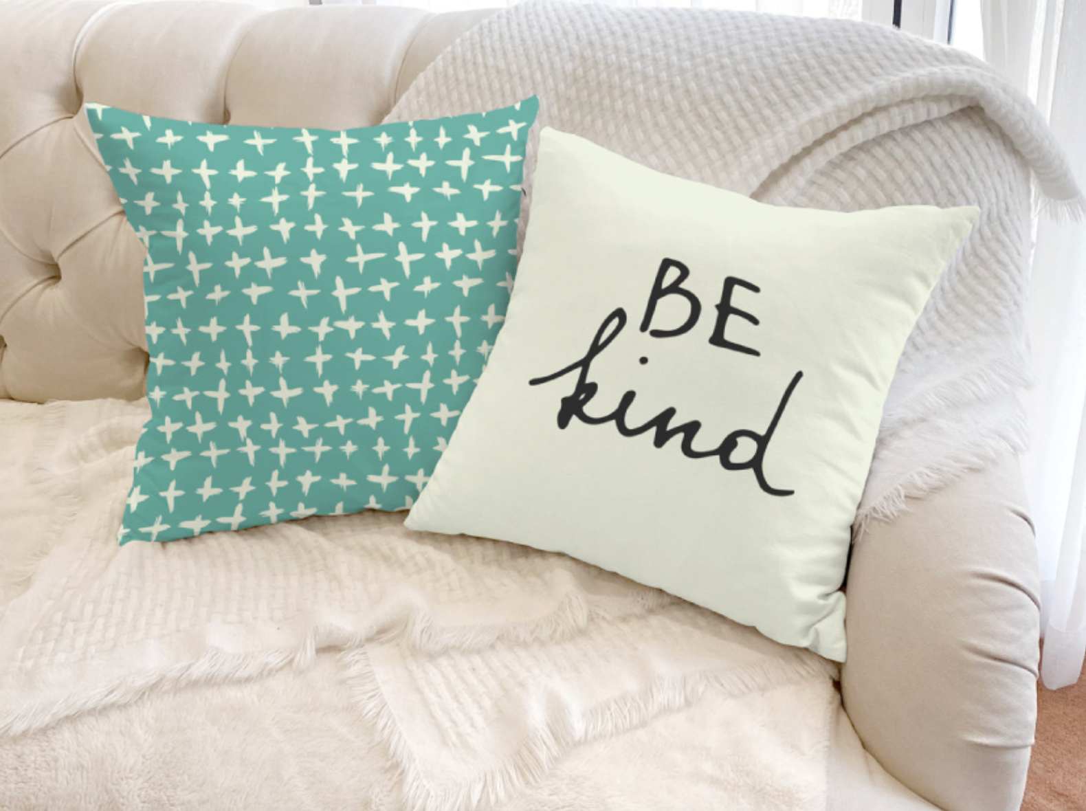 Drawing Pattern_Cross decorative item with double-sided design, showcasing high-quality microfibre fabric.