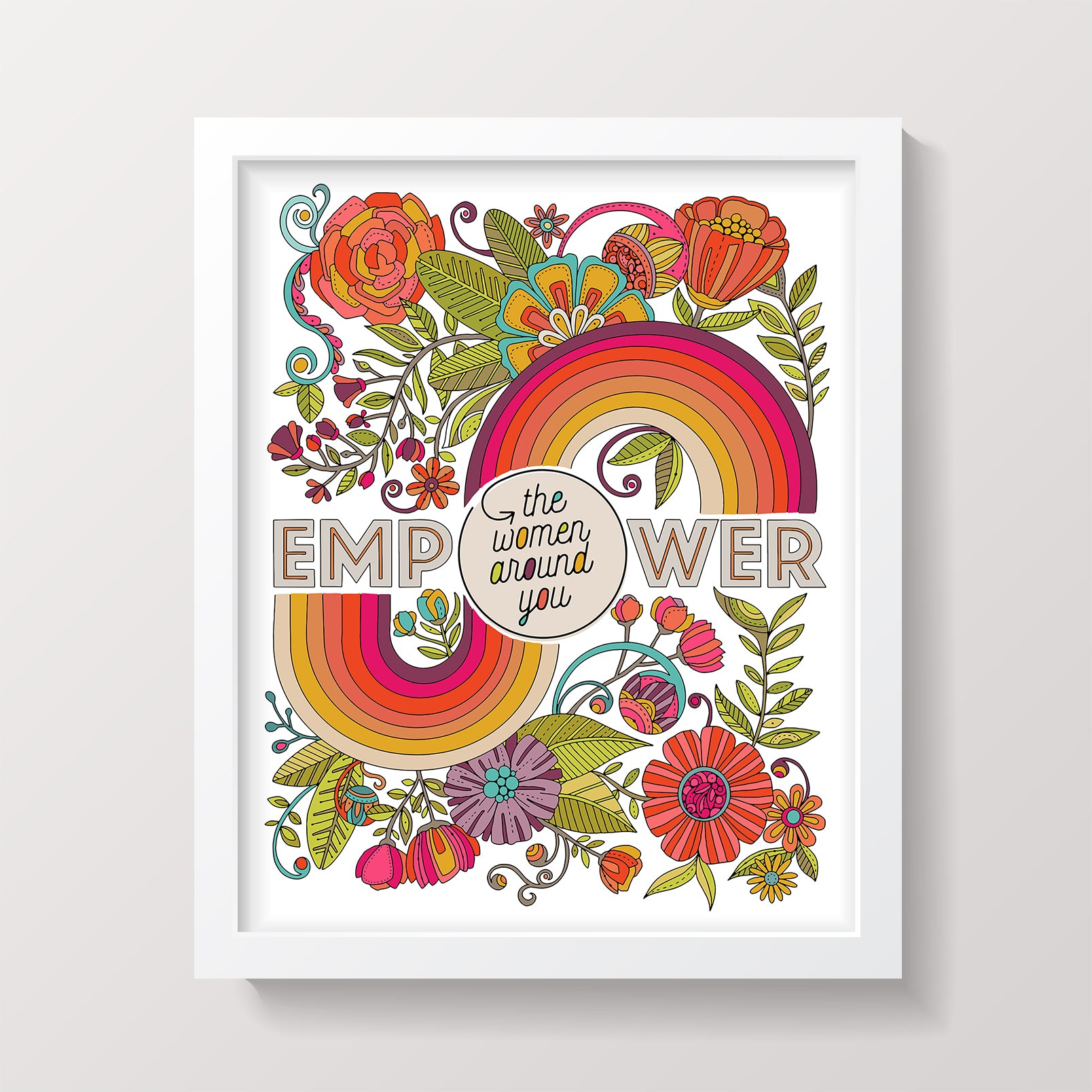 An 8x10 archival art print featuring original pen and ink artwork with vibrant digital coloring, signed on the back.