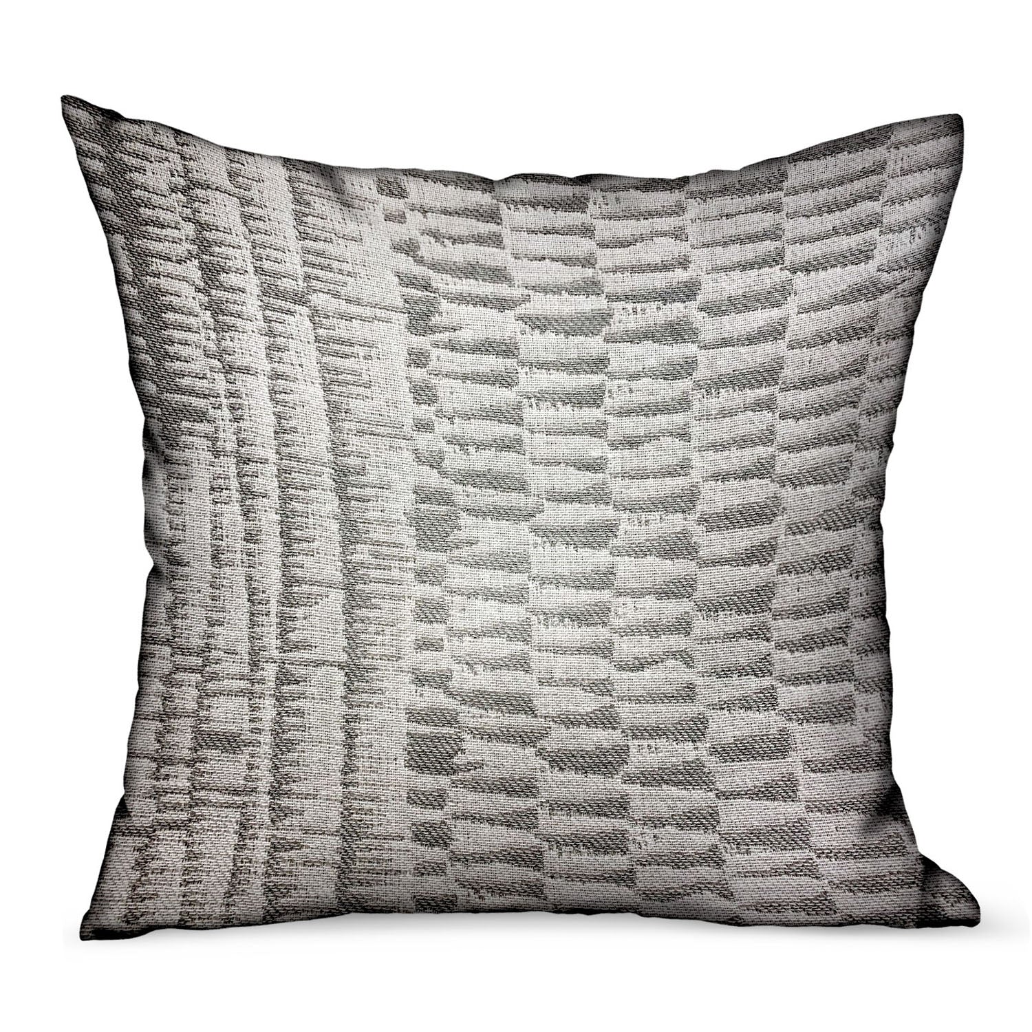 Epoxi River Gray Dobby Luxury Throw Pillow showcasing durable Sunbrella fabric with a stylish gray pattern, perfect for indoor and outdoor use.