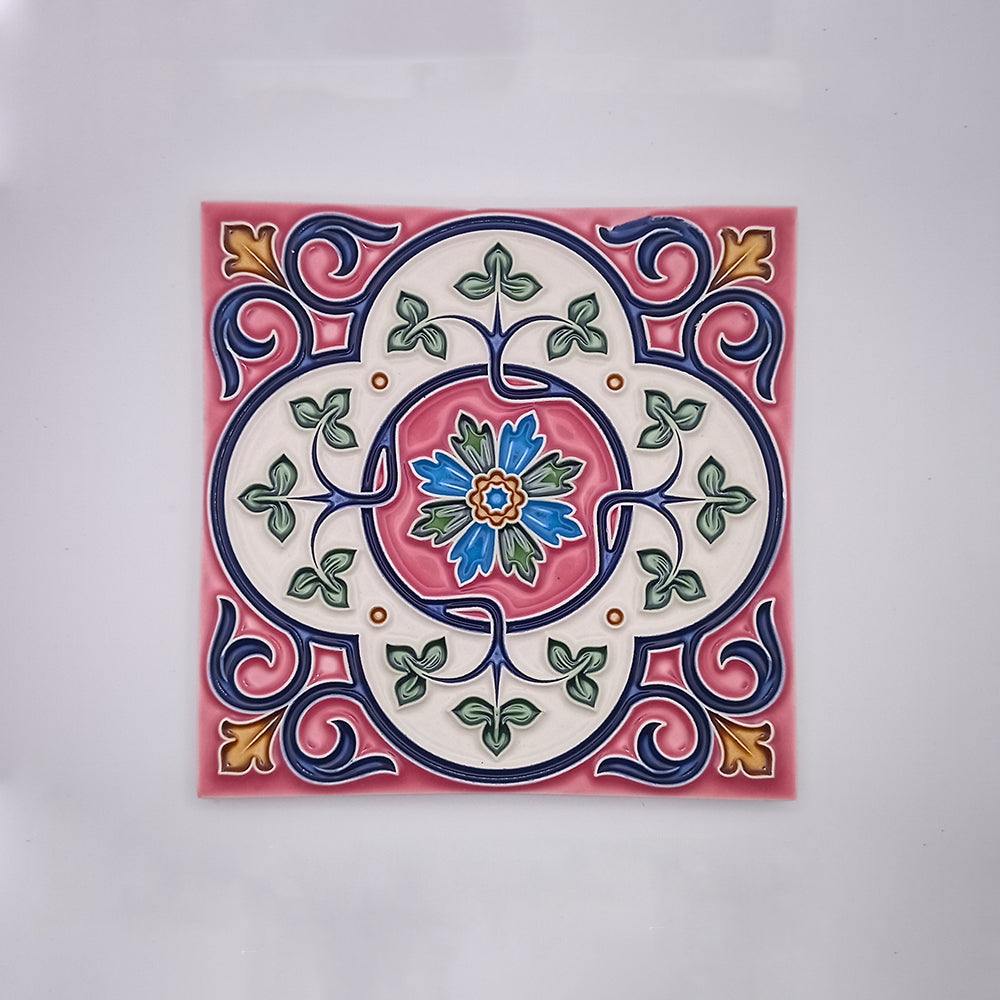 Estoril Hand Painted Tiles showcasing unique designs and vibrant colors, perfect for home decor.