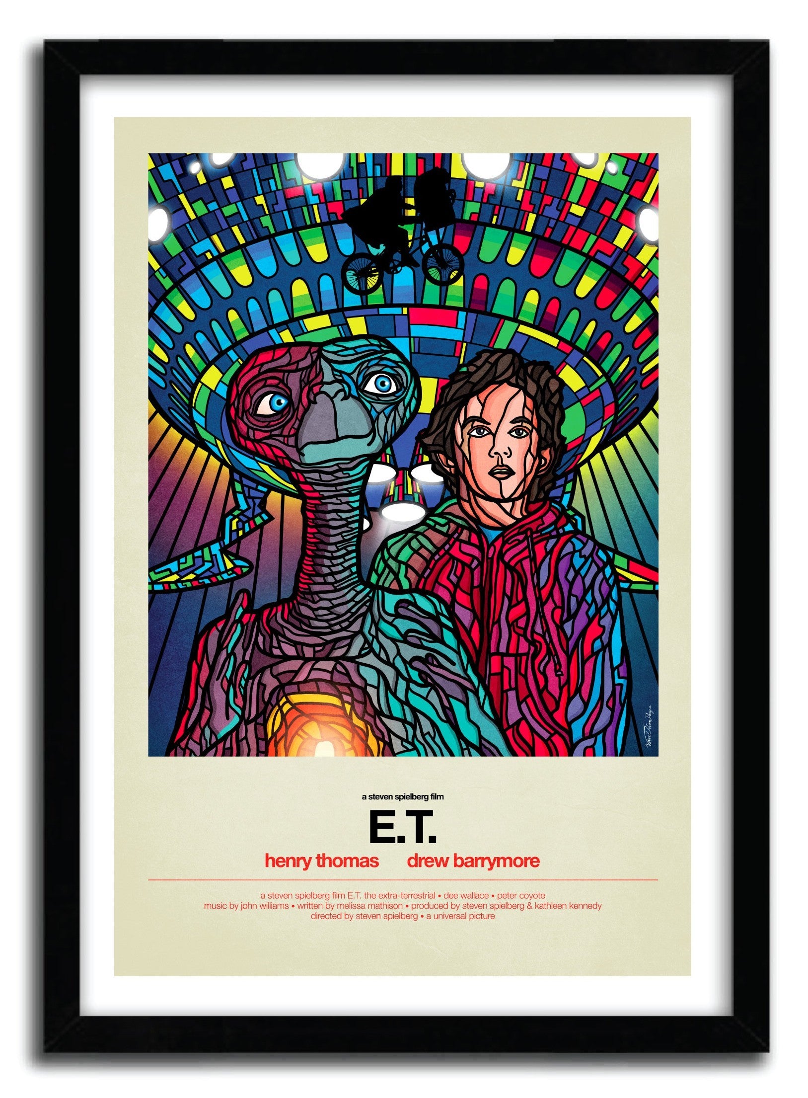 ET by VAN ORTON art print on fine arts paper, showcasing vibrant colors and intricate details.