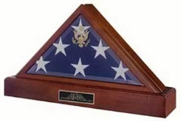 Eternity Flag case urn with American flag display, honoring veterans and patriots.
