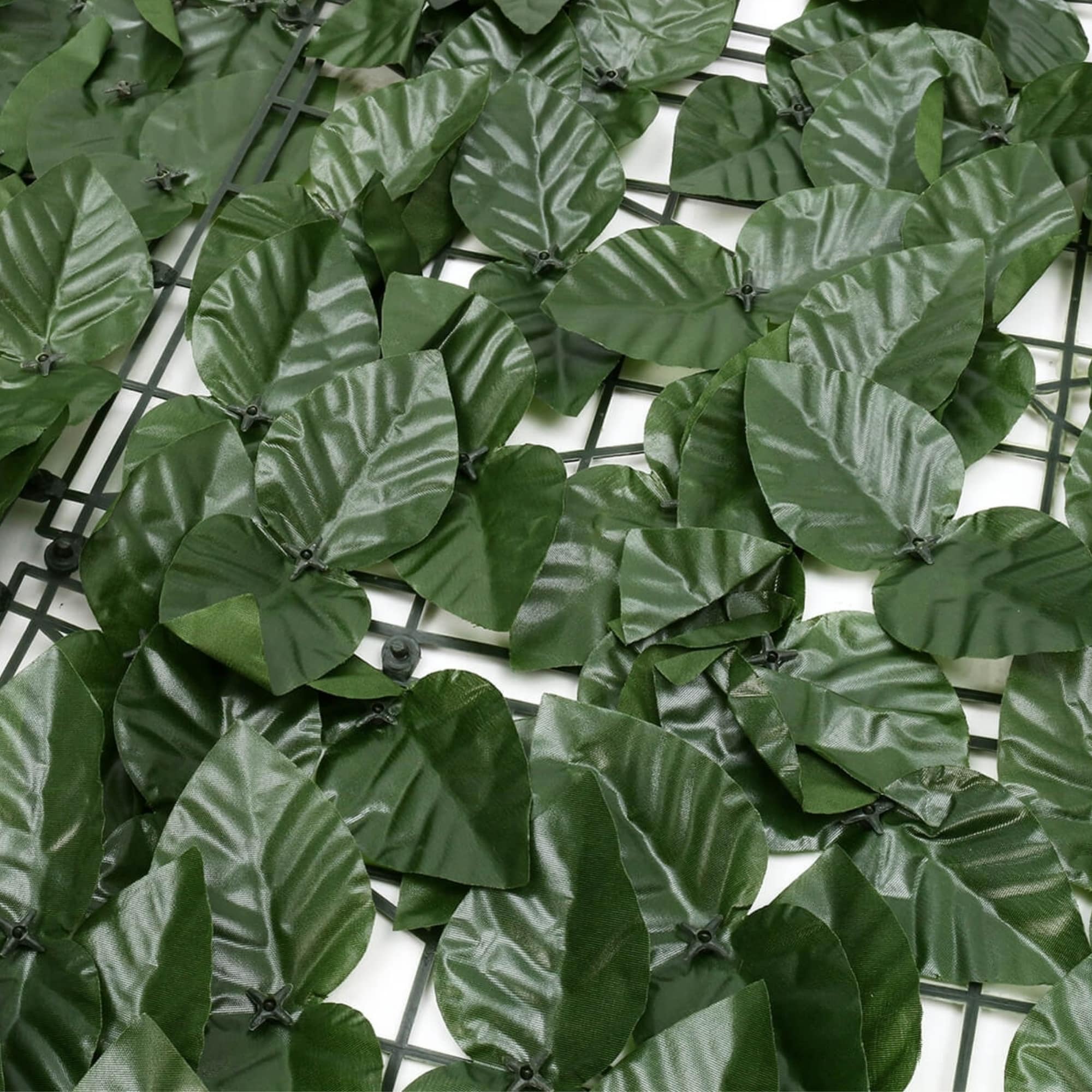 Fake Ivy Roll 3m x 1m showcasing realistic green foliage, perfect for creating an artificial hedge panel for privacy and decoration.