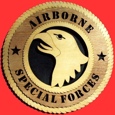 Handmade 3D Army wall plaque featuring United States Army emblem, available in 12-inch and 9-inch sizes.