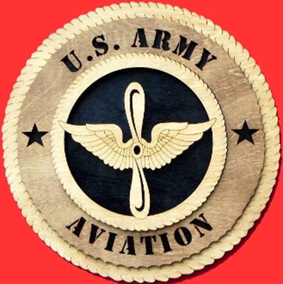 Handmade Flag Connections Aviation Wall Tribute plaque featuring a 3D United States Aviation emblem, available in 12” and 9” sizes.
