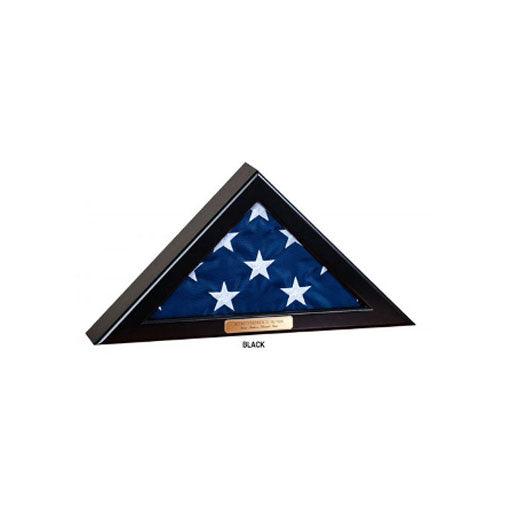 Elegant Black Cherry Finish flag display case for 4x6 flag, showcasing craftsmanship and design.