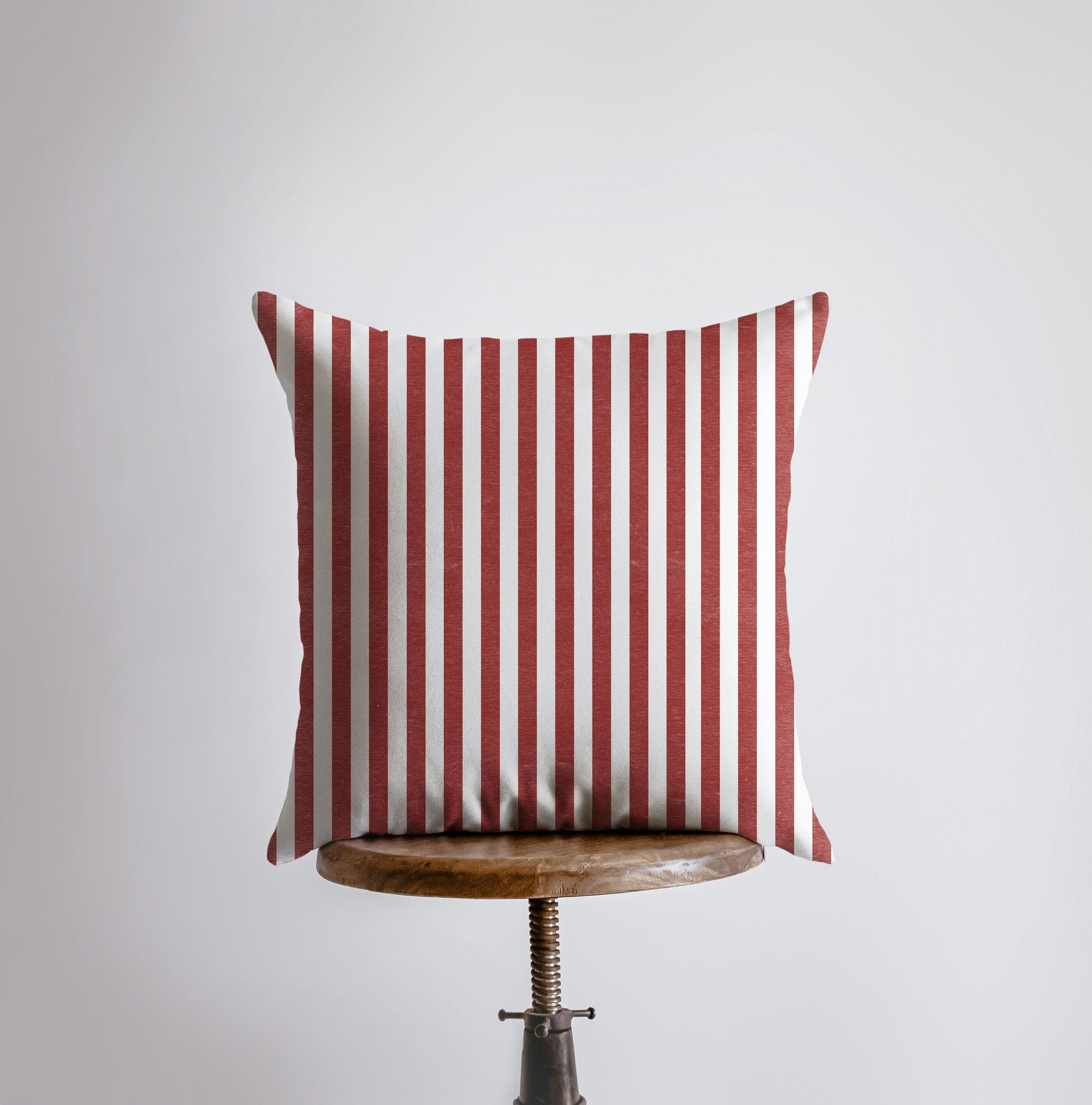 Double-sided Fourth of July striped pillow cover featuring blue and red stripes, perfect for patriotic decor.