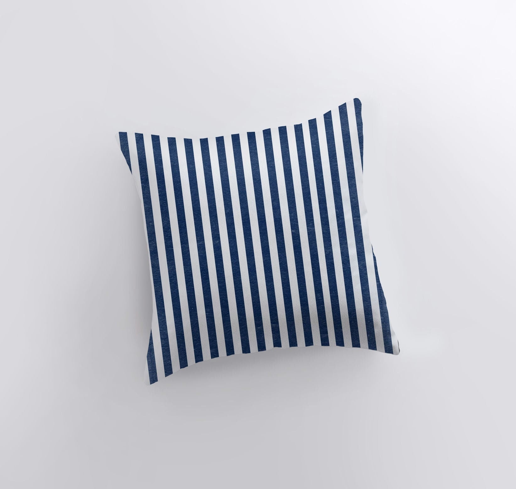 Double-sided Fourth of July striped pillow cover featuring blue and red stripes, perfect for patriotic decor.