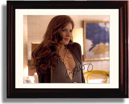 Framed 8x10 glossy print of Amy Adams featuring a printed signature, elegantly displayed.