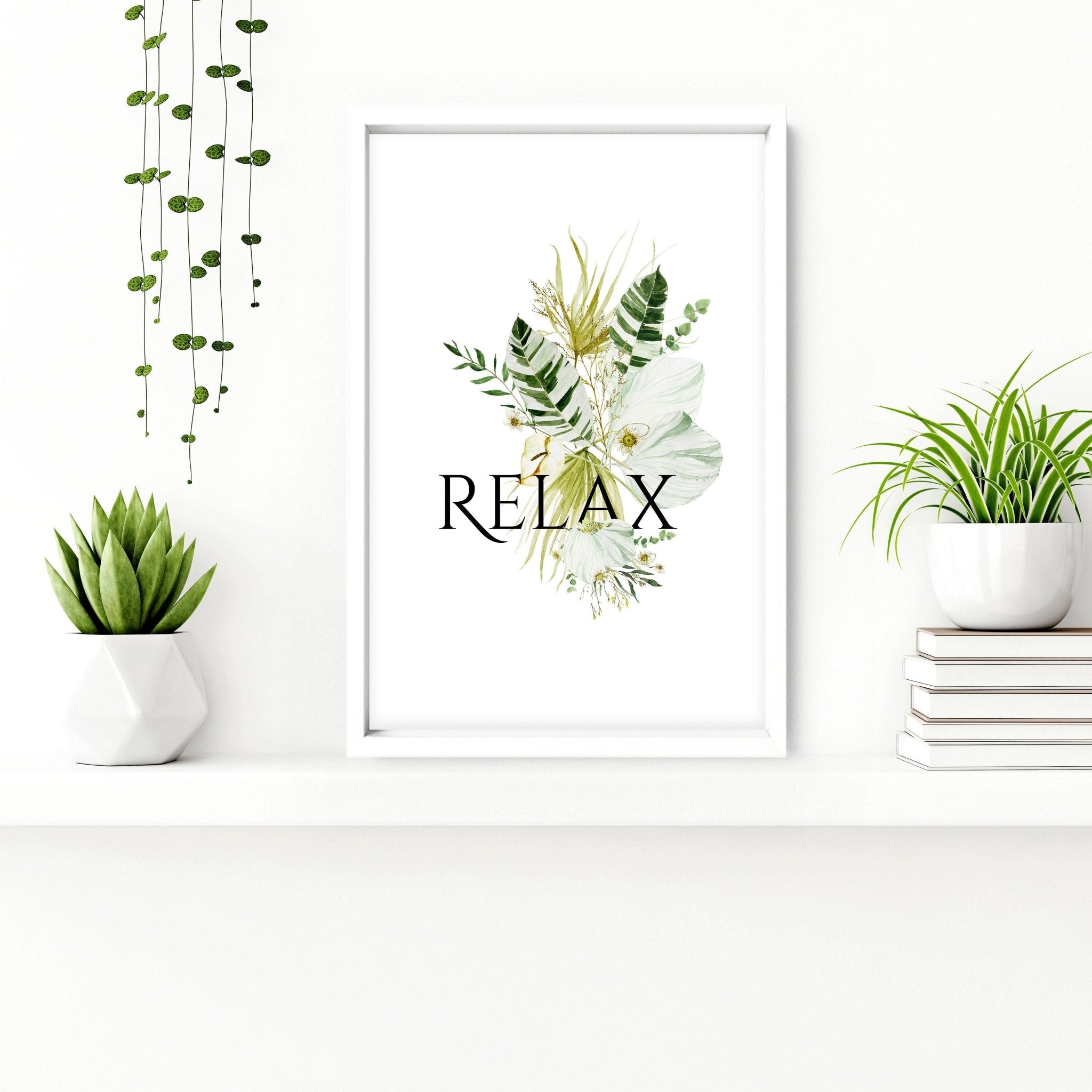 Set of 2 framed bathroom wall art featuring vibrant botanical prints in ready-to-hang frames, perfect for enhancing home decor.