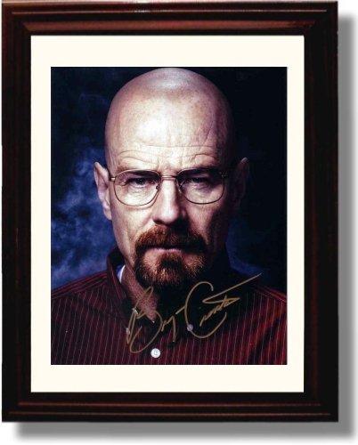 Framed 8x10 glossy print of Bryan Cranston from Breaking Bad with a printed signature.